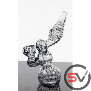 PAINTED LACE DESIGN BIRD BUBBLER 7inch